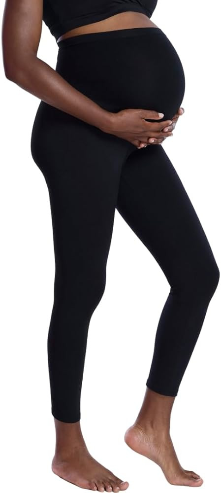 Motherhood Maternity Women's Essential Stretch Full Length Secret Fit Over The Belly Pregnancy Le... | Amazon (US)