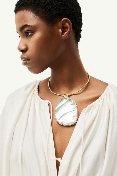 Oversized Tie-detail Dress - Cream - Ladies | H&M US | H&M (US + CA)