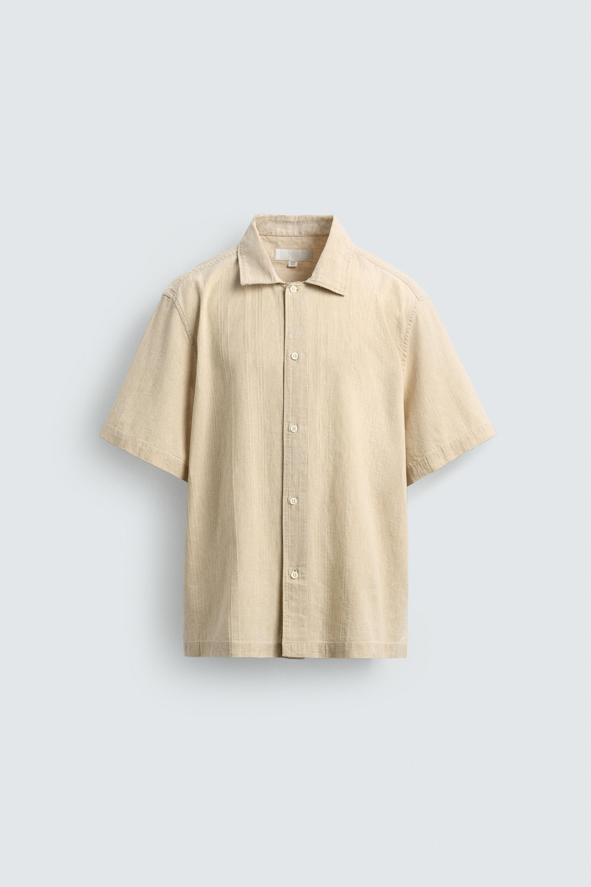WASHED TEXTURED SHIRT | Zara US