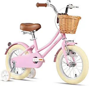 Glerc Little Molly 12-20 Inch Kids Retro Cruiser Bike for 2-13 Year Old with Wicker Basket & Trai... | Amazon (US)