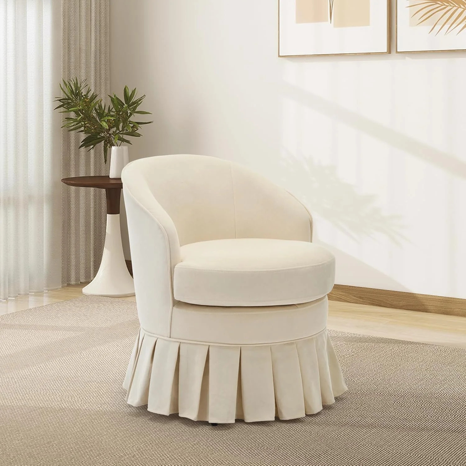 Mid Century Modern Armchair,Cute Small Desk,Cozy Makeup Chair,Comfy Chair for Bedroom,Living Room... | Walmart (US)