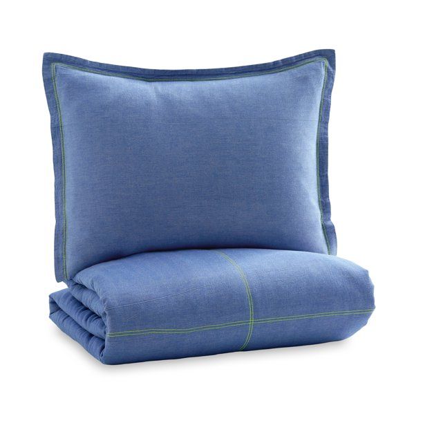 Gap Home Kids Washed Denim Organic Cotton Comforter Set, Twin, Blue, 2-Pieces - Walmart.com | Walmart (US)