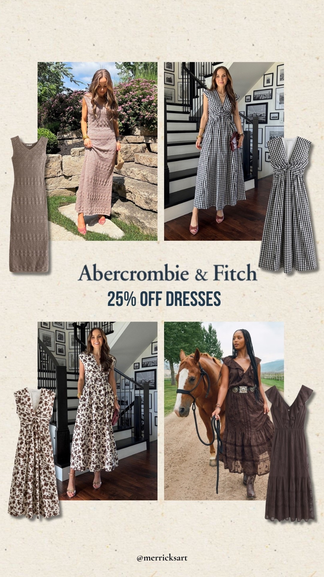 Abercrombie x LTK dress sale!! 25% off all dresses. Use code AFLTK for a stackable 20% off select items! 🤎