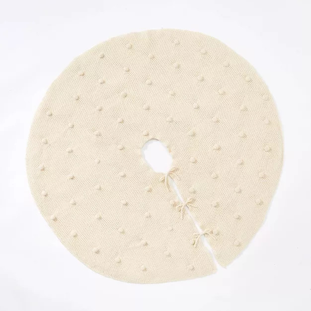 Bobble Knit Tree Skirt Cream - Threshold™ designed with Studio McGee | Target
