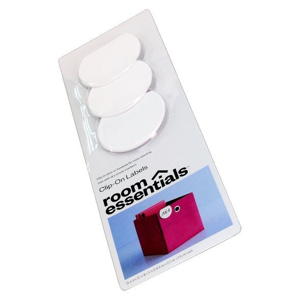 3pk Dry Erase Fabric Bin Labels White - Room Essentials™ | Target