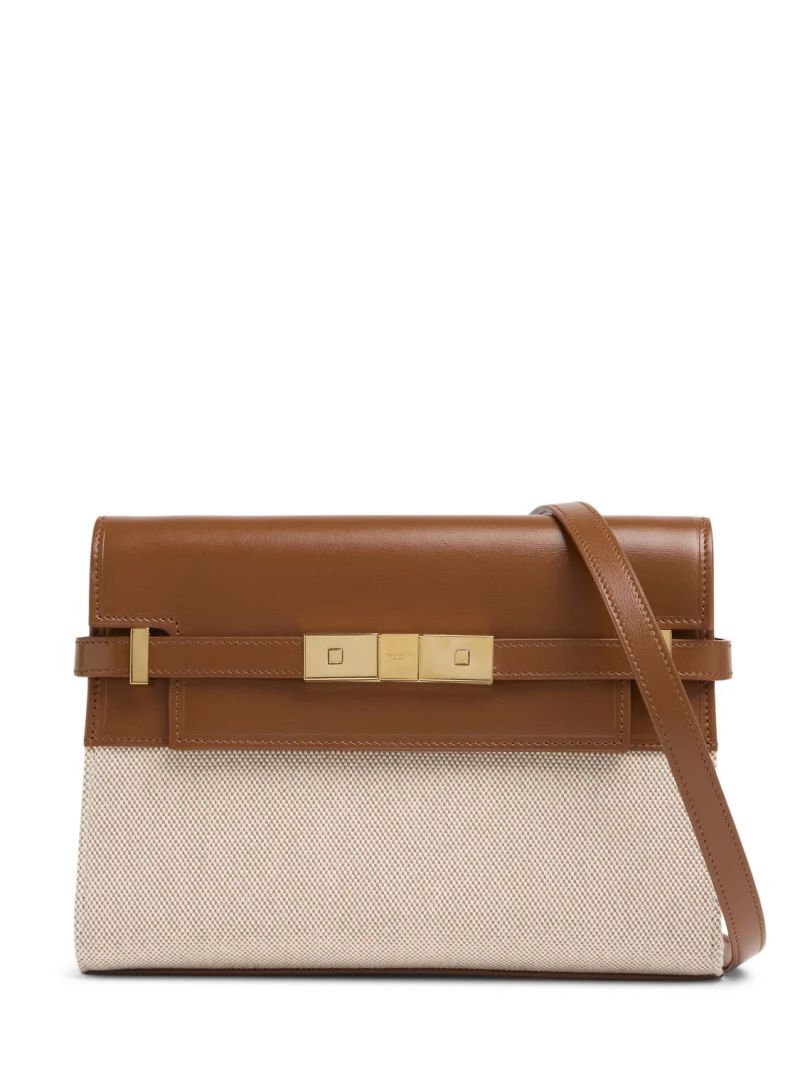 Small Manhattan cotton & leather bag | Luisaviaroma