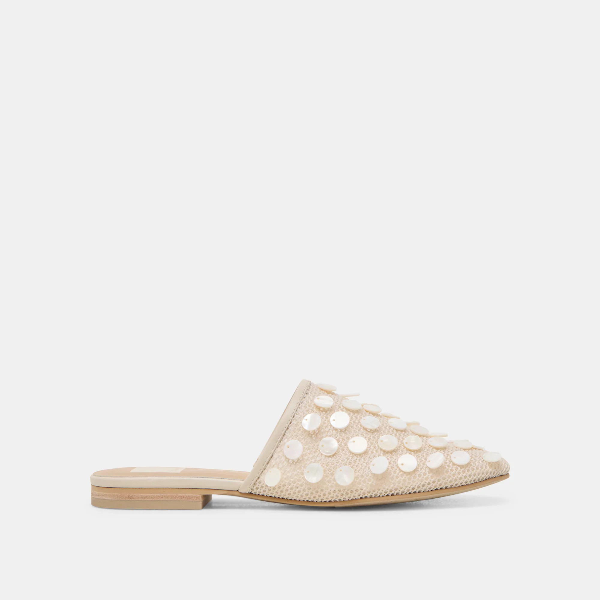 Rova Bead Ivory Disc Mesh Flats | Dolce Vita | DolceVita.com