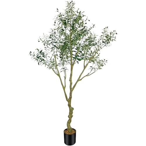 TopTre 82.8" Olive Tall Artificial Tree for Indoor Modern Home | Walmart (US)