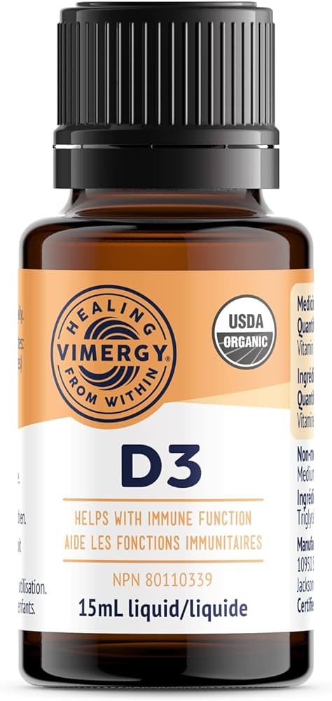 Vimergy USDA Organic Vegan Vitamin D3 Extract, 96 Servings – Helps with Immune Function – Alc... | Amazon (CA)