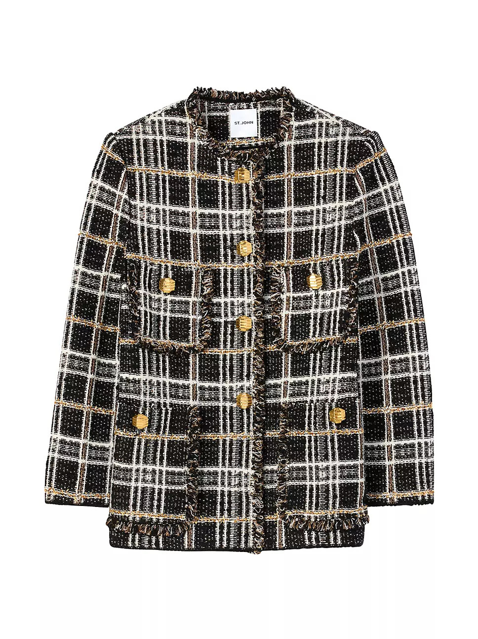 Plaid Metallic Tweed Jacket | Saks Fifth Avenue