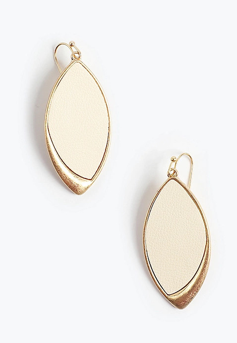 Gold And Ivory Drop Earrings | Maurices