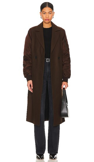 Paulah Coat in Chocolate Brown | Revolve Clothing (Global)