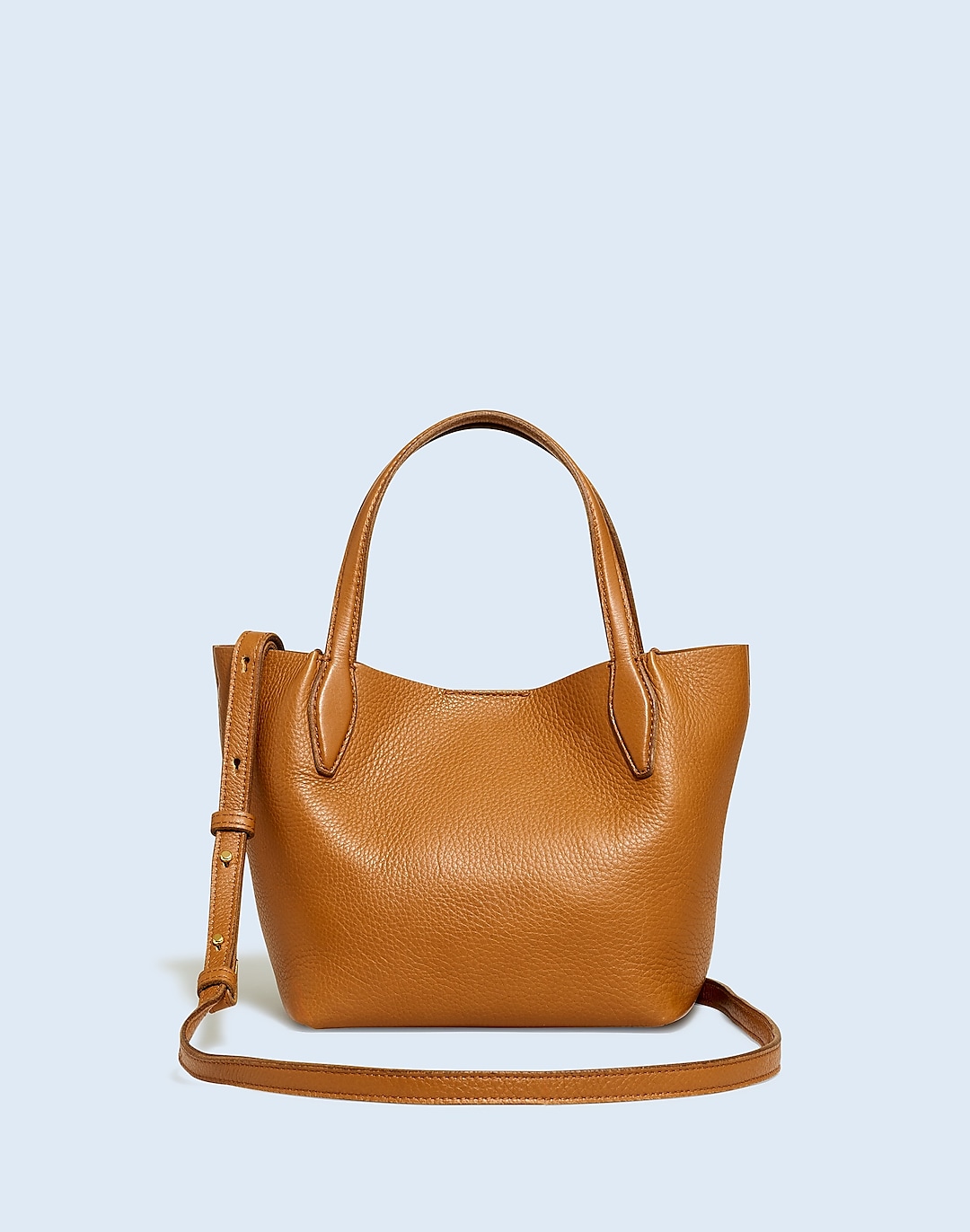 The Mini Shopper Tote in Soft Grain Pebbled Leather | Madewell