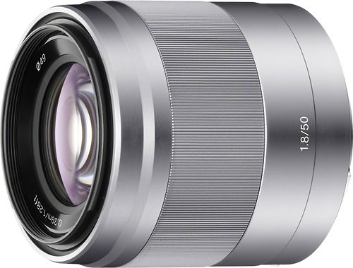 Sony 50mm f/1.8 OSS Prime Lens for Select Alpha E-mount Cameras Silver SEL50F18 - Best Buy | Best Buy U.S.