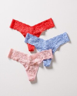 Signature All-Over Lace Thong 3-Pack | Soma Intimates