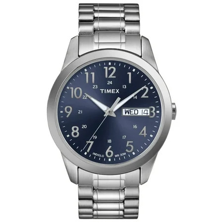 Timex Men's South Street Sport Watch, Silver-Tone Stainless Steel Expansion Band | Walmart (US)