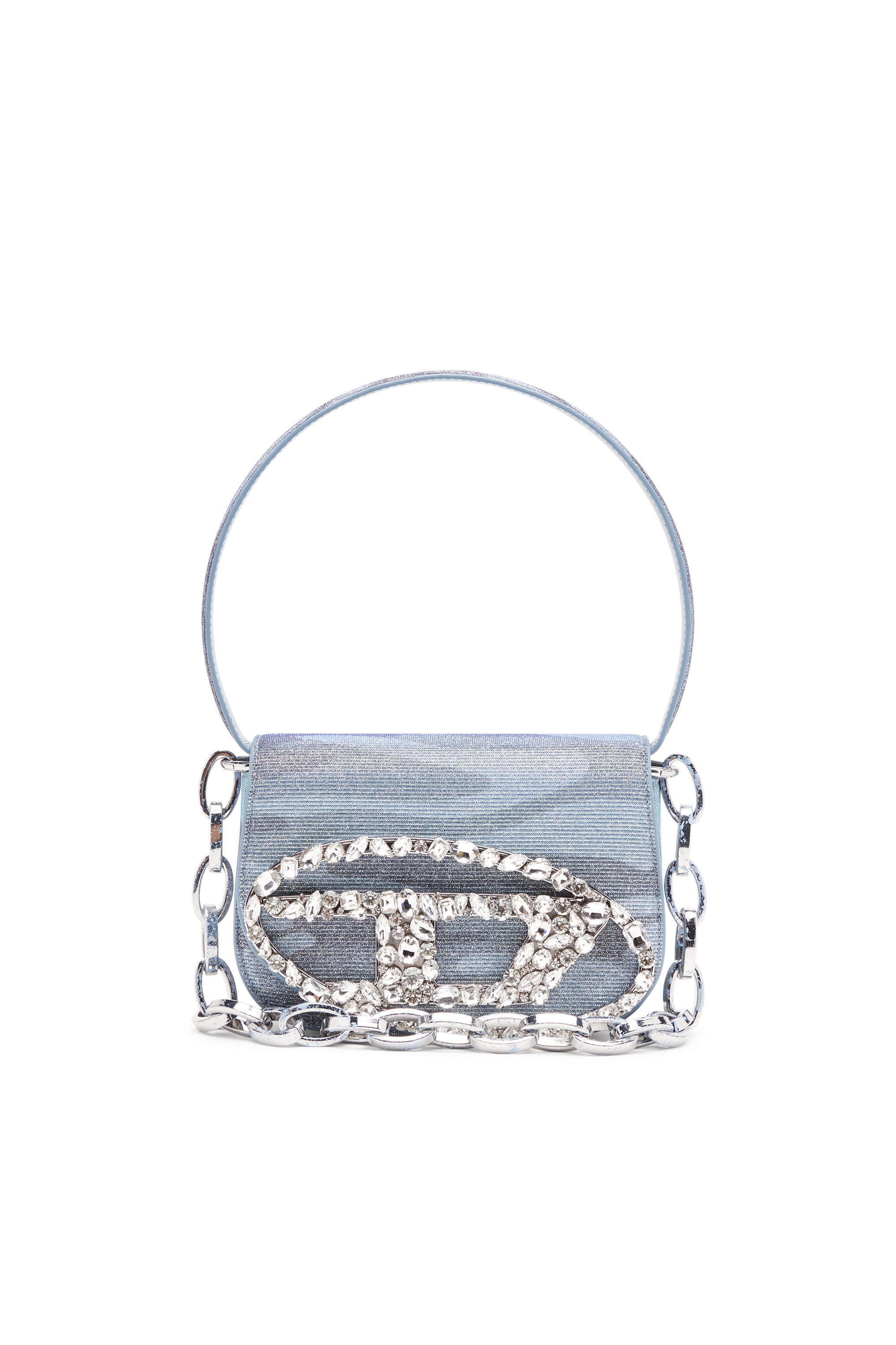 1DR-Iconic shoulder bag in camo lurex | Diesel US