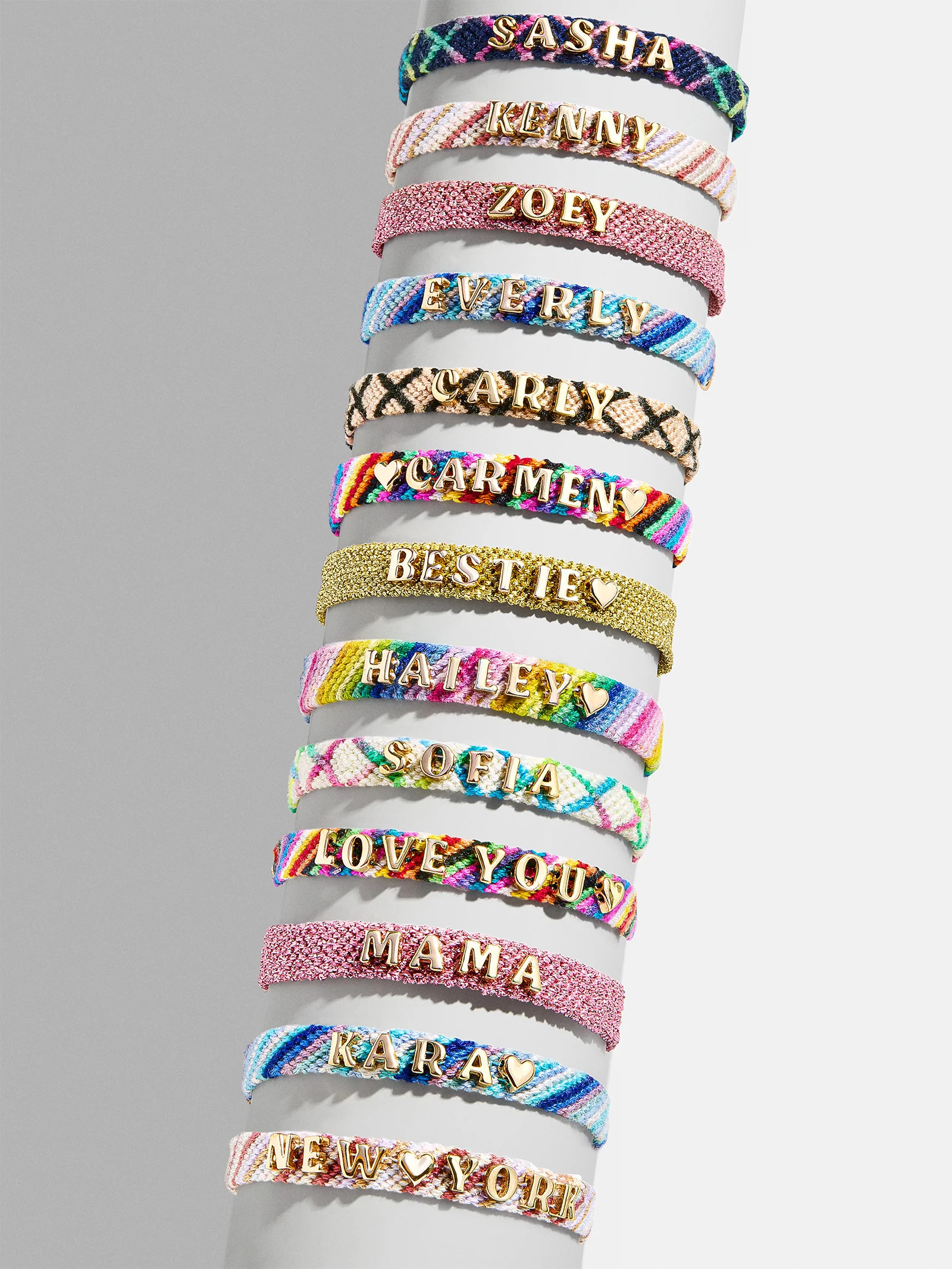 Custom Woven Friendship Bracelet - Neutral Criss Cross | BaubleBar (US)