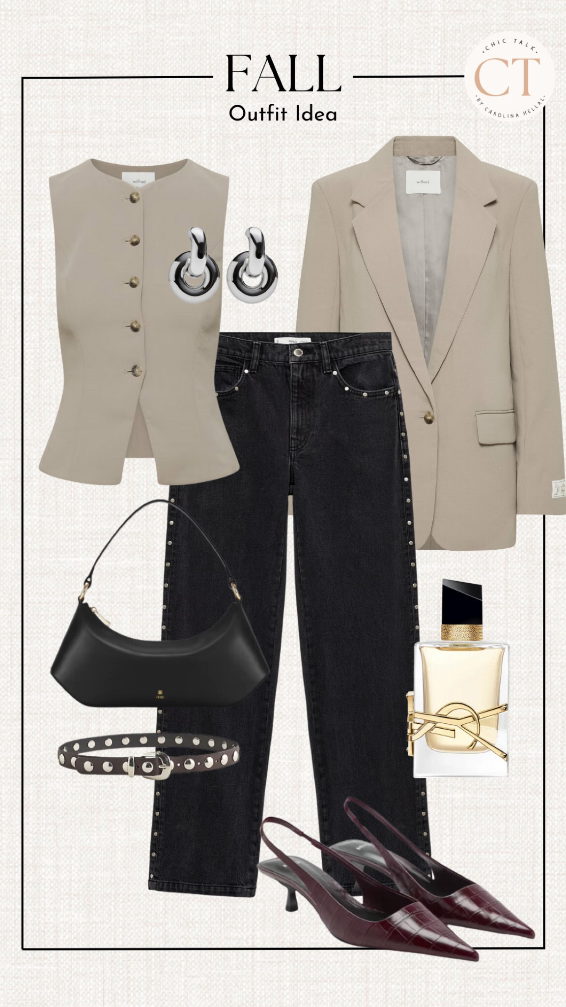 Fall outfit idea! 
Aritzia, Mango, studded jeans, studded belt

#LTKSeasonal #LTKStyleTip #LTKFindsUnder100