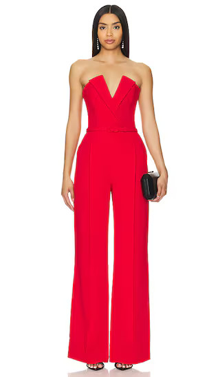 Nadine Merabi Tuxedo Tailored Jumpsuit in Red. - size 2/XS | Revolve Clothing (Global)