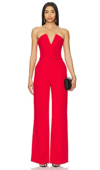 Tuxedo Tailored Jumpsuit in Red | Revolve Clothing (Global)