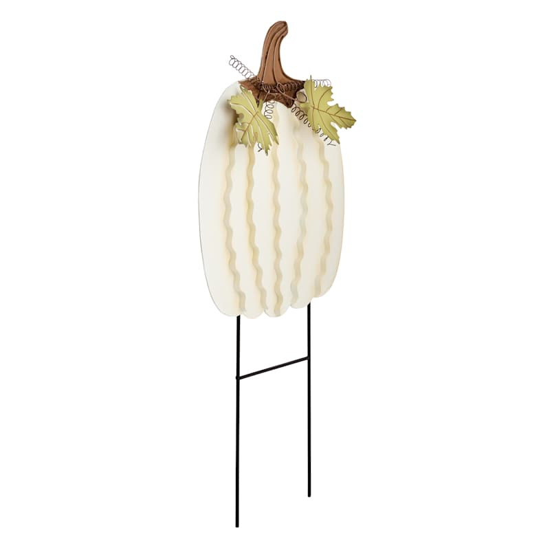 Metal Pumpkin Yard Stake, 27.8" | At Home