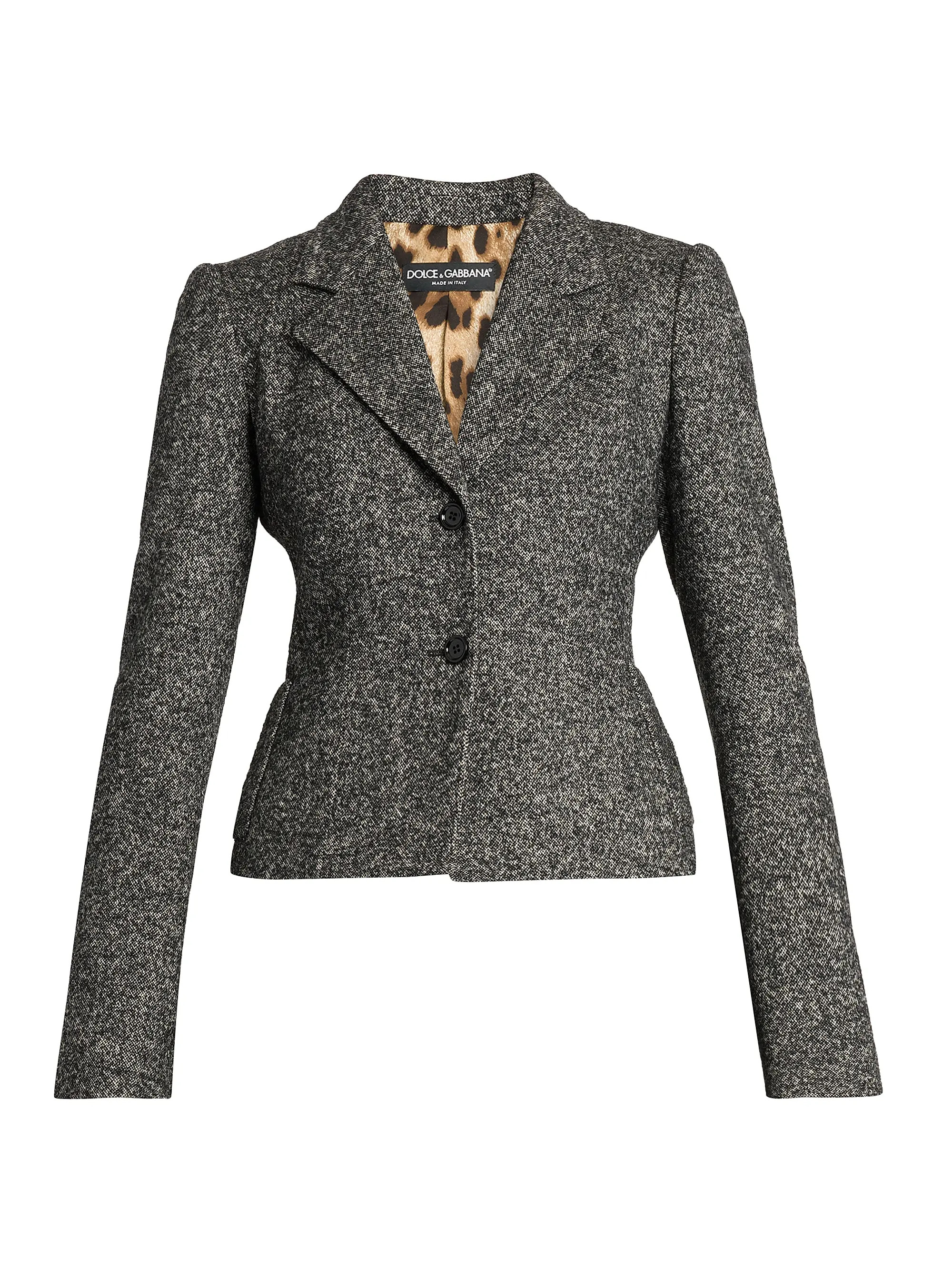 Italian Tailoring Leopard-LinedWool-Blend Blazer | Saks Fifth Avenue