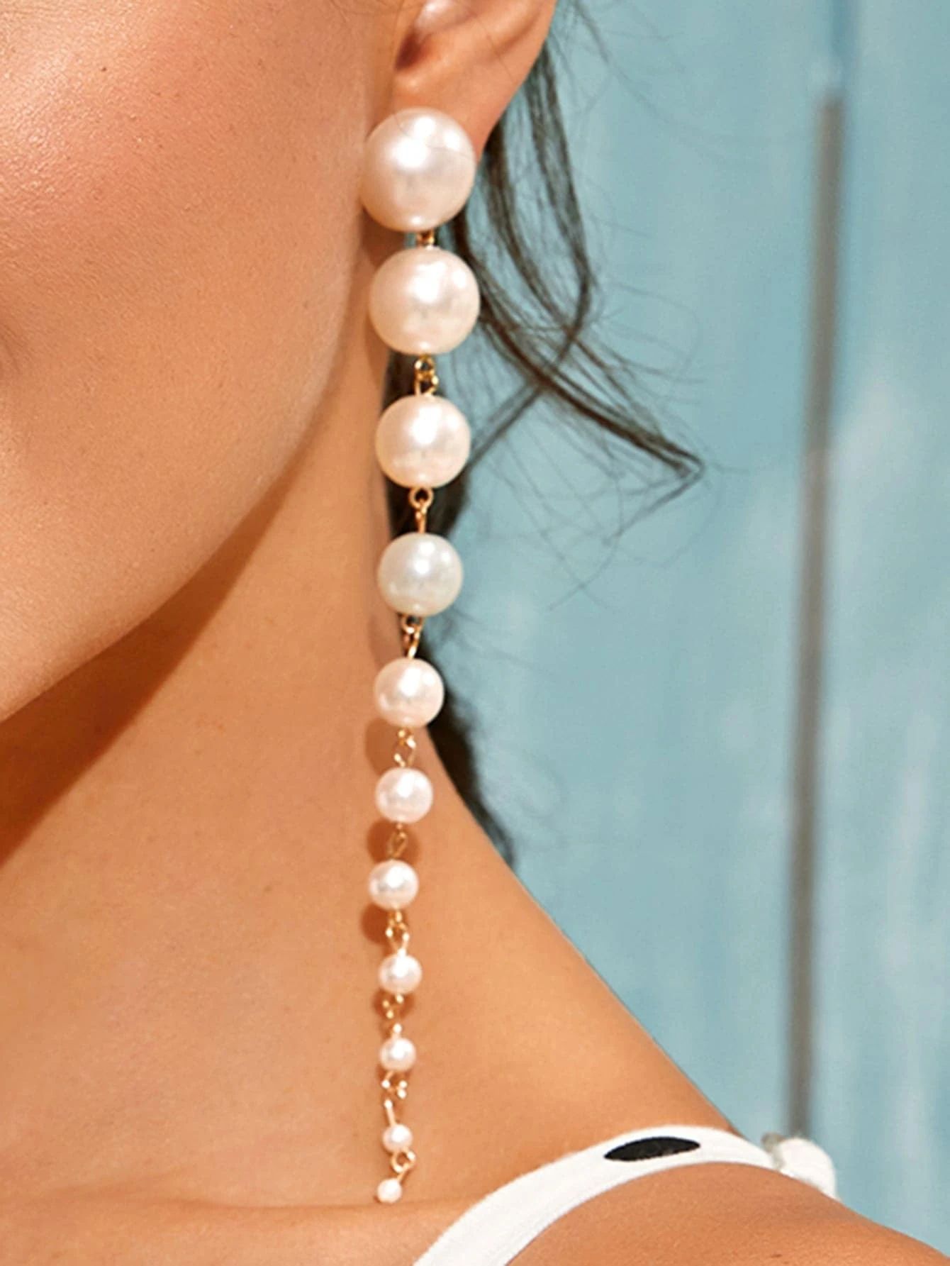Faux Pearl Drop Earrings | SHEIN
