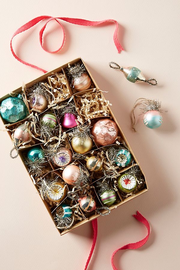 Miniature Retro Ornaments, Set of 20 | Anthropologie (US)