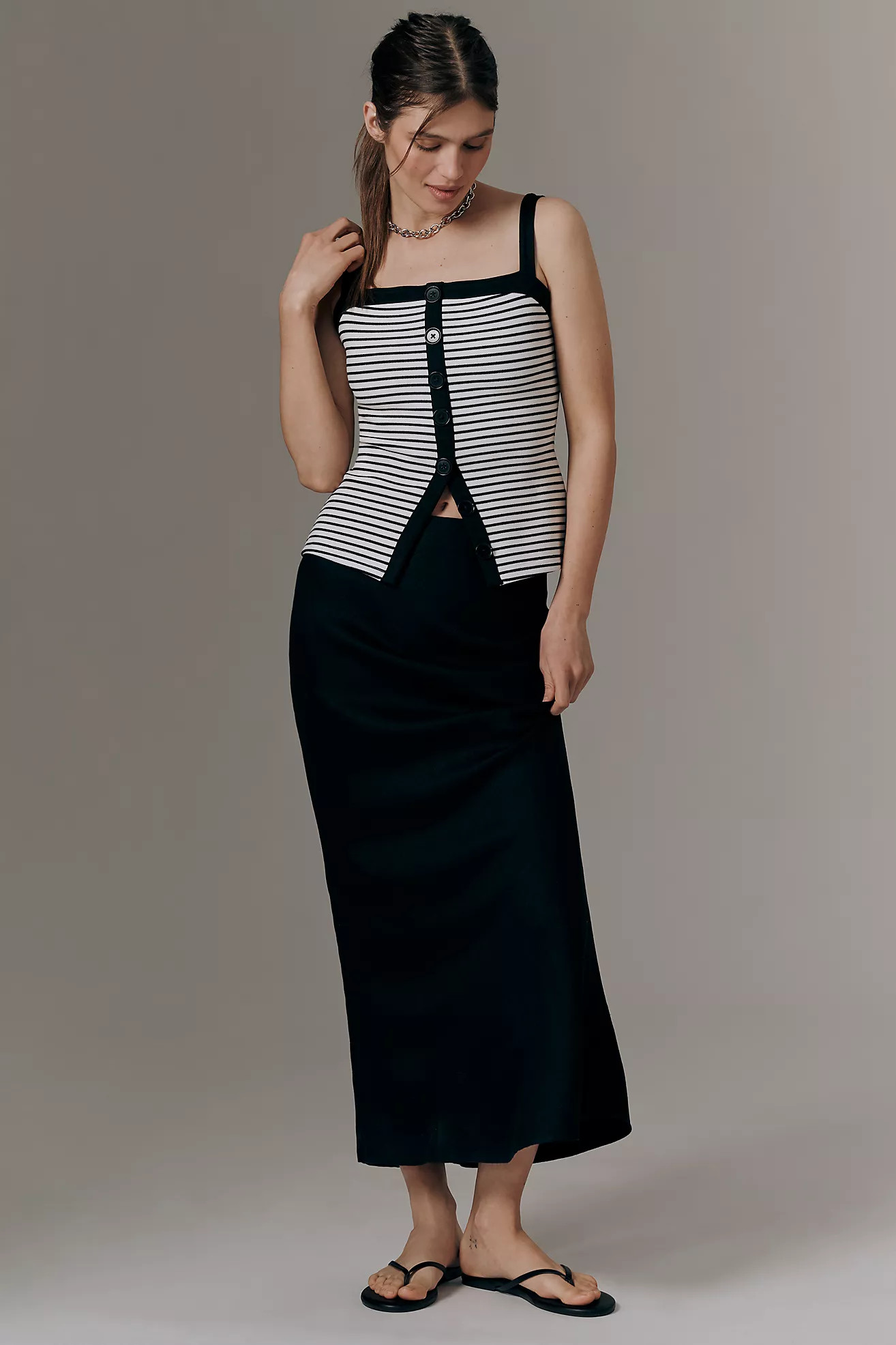Tilda Maxi Slip Skirt: Linen Edition | Anthropologie (US)