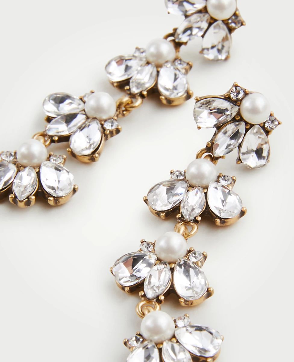 Crystal Pearlized Statement Earrings | Ann Taylor (US)