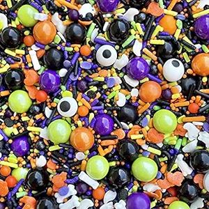 Sprinkles | Halloween sprinkles | Halloween jimmies | Orange and black sprinkles | Cake sprinkles... | Amazon (US)