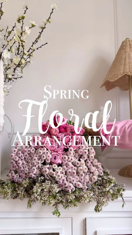Spring floral arrangement | vase | rattan lamp 

#LTKSeasonal #LTKwedding #LTKhome