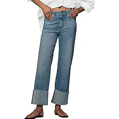 KUNMI Jeans for Women Wide Leg Baggy High Waist Boyfriends Straight Leg Stretchy Denim Pants Tren... | Amazon (US)