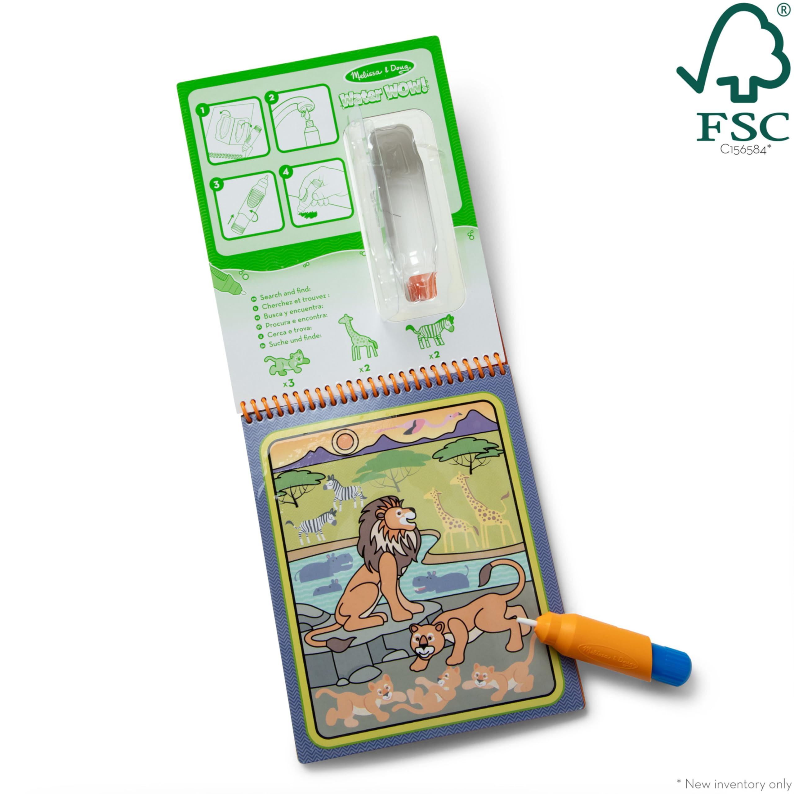 Melissa & Doug On The Go Water Wow! Mess Free Coloring Book, Reusable Water-Reveal Activity Pad, ... | Amazon (CA)