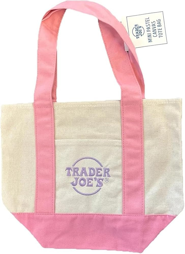 Trader Joe's Mini Tote Bag (Qty 1) Pink | Amazon (US)