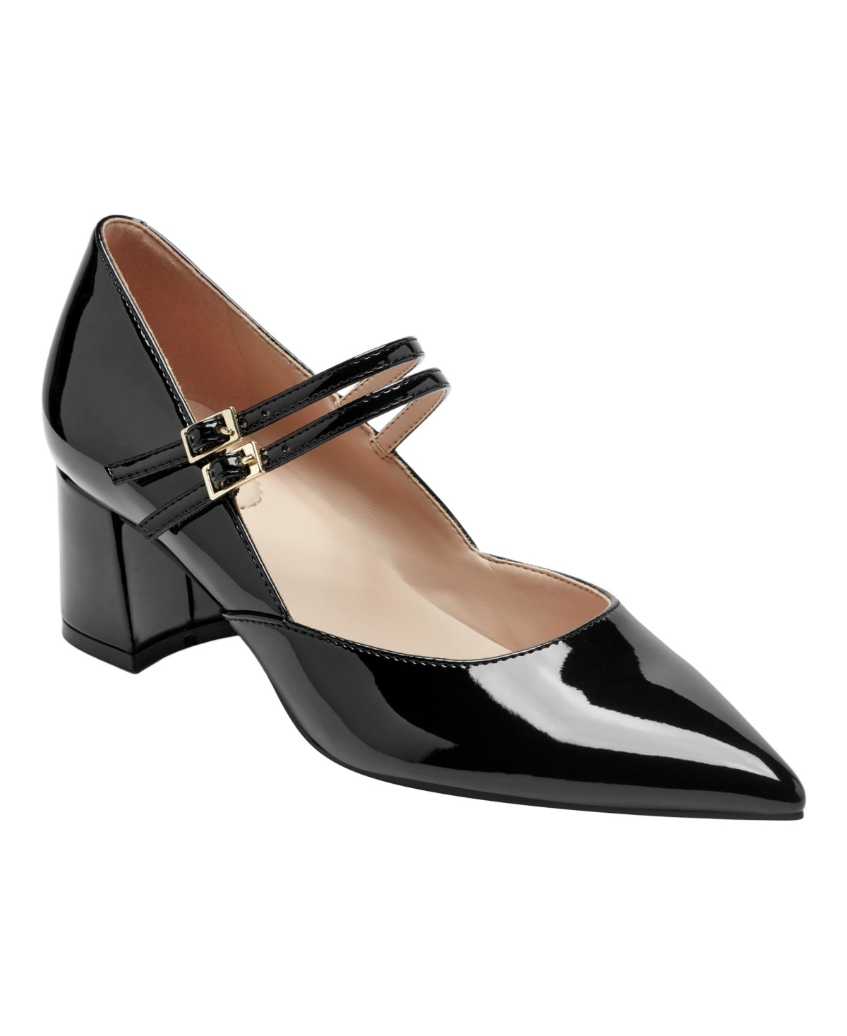 Bandolino Women's Smith Mary Jane Block Heel Pumps - Black Patent | Macy's