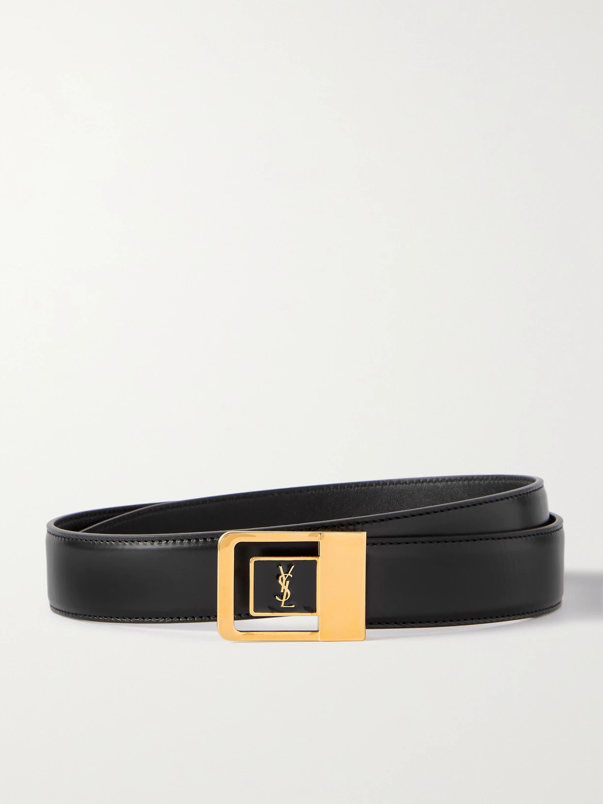 SAINT LAURENT - Leather Belt - Black | NET-A-PORTER (US)