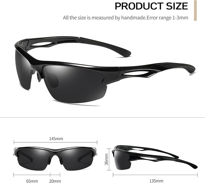 Joopin Sport Sunglasses Polarized UV Protection Wrap Around Sun Glasses Shades for Men Women | Amazon (US)