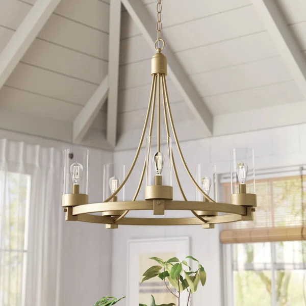 Ayla 5-Light Wagon Wheel Chandelier | Wayfair North America
