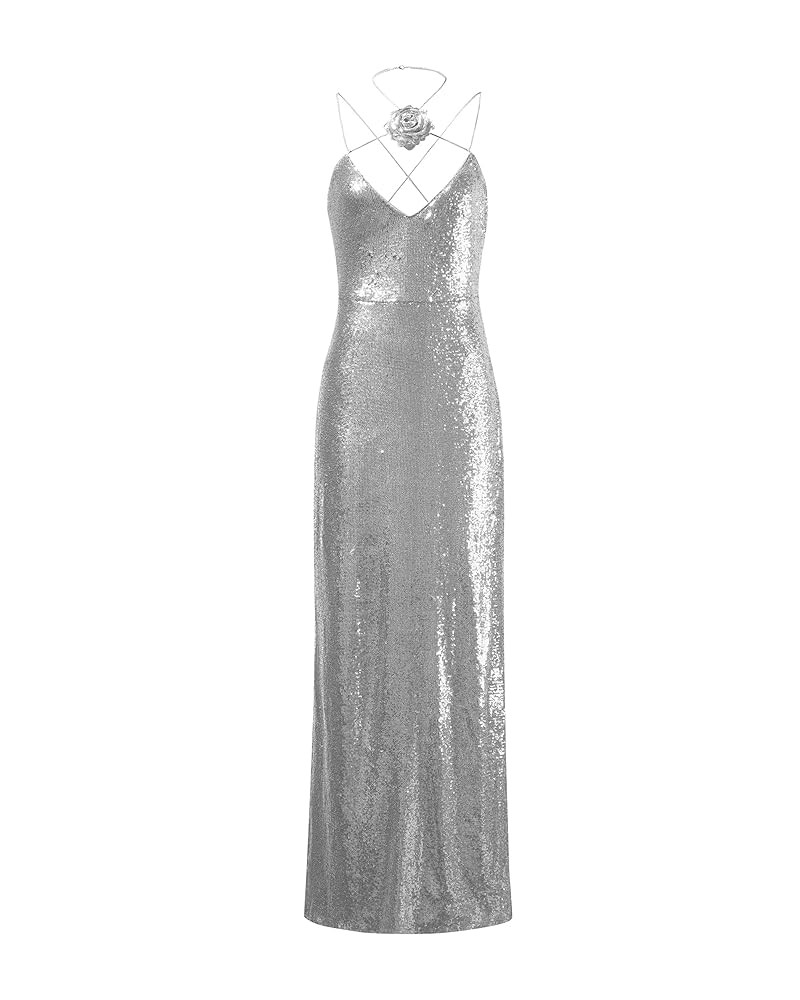 JW PEI Women's Heisey Sequinned Rosette Maxi Dress | Amazon (US)