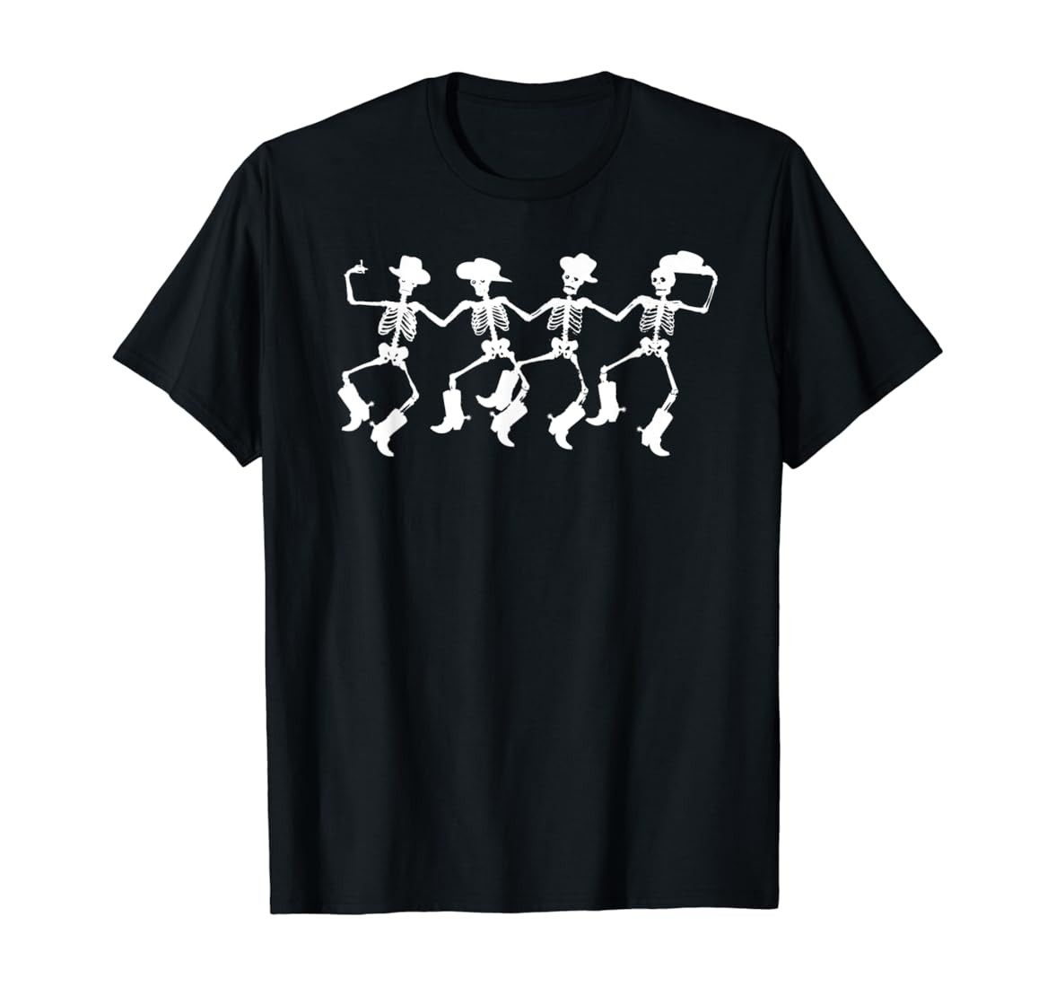 Dancing Skeletons Spooky Halloween Cowboys Line Dance T-Shirt | Amazon (US)