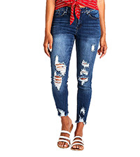 Resfeber Women's Ripped Boyfriend Jeans Cute Distressed Jeans Stretch Skinny Jeans with Hole | Amazon (US)