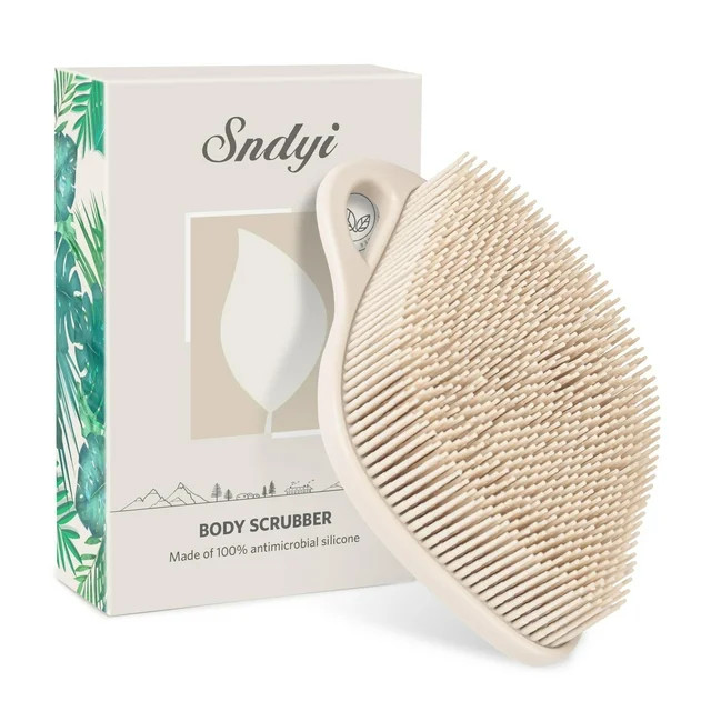 Sndyi Silicone Body Scrubber, Gentle Exfoliating Body Scrubber for Sensitive Skin, Leaf Shaped Sh... | Walmart (US)