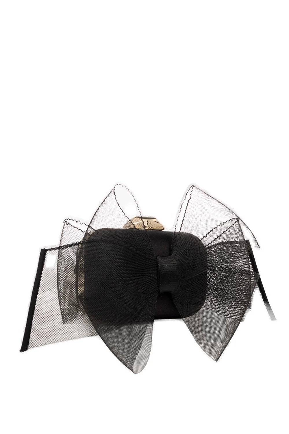 Jimmy Choo Micro Cloud Aveline Bow Clutch Bag | Cettire Global