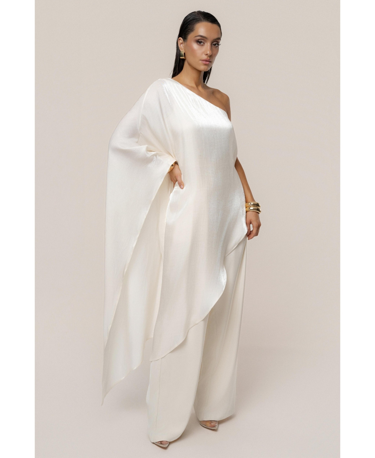 Jluxlabel Women's Cher Iridescent Top - Cream | Macy's