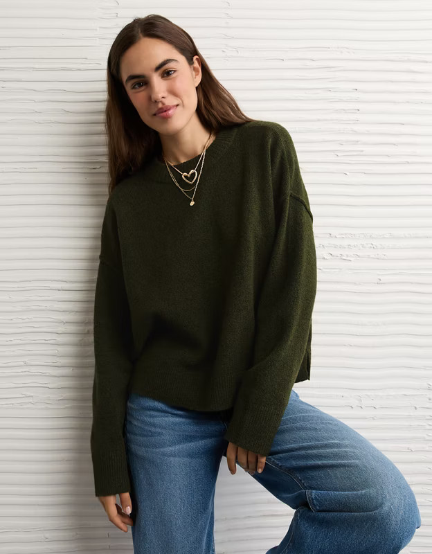 AE Whoa So Soft Classic Crew Neck Sweater | American Eagle Outfitters (US & CA)