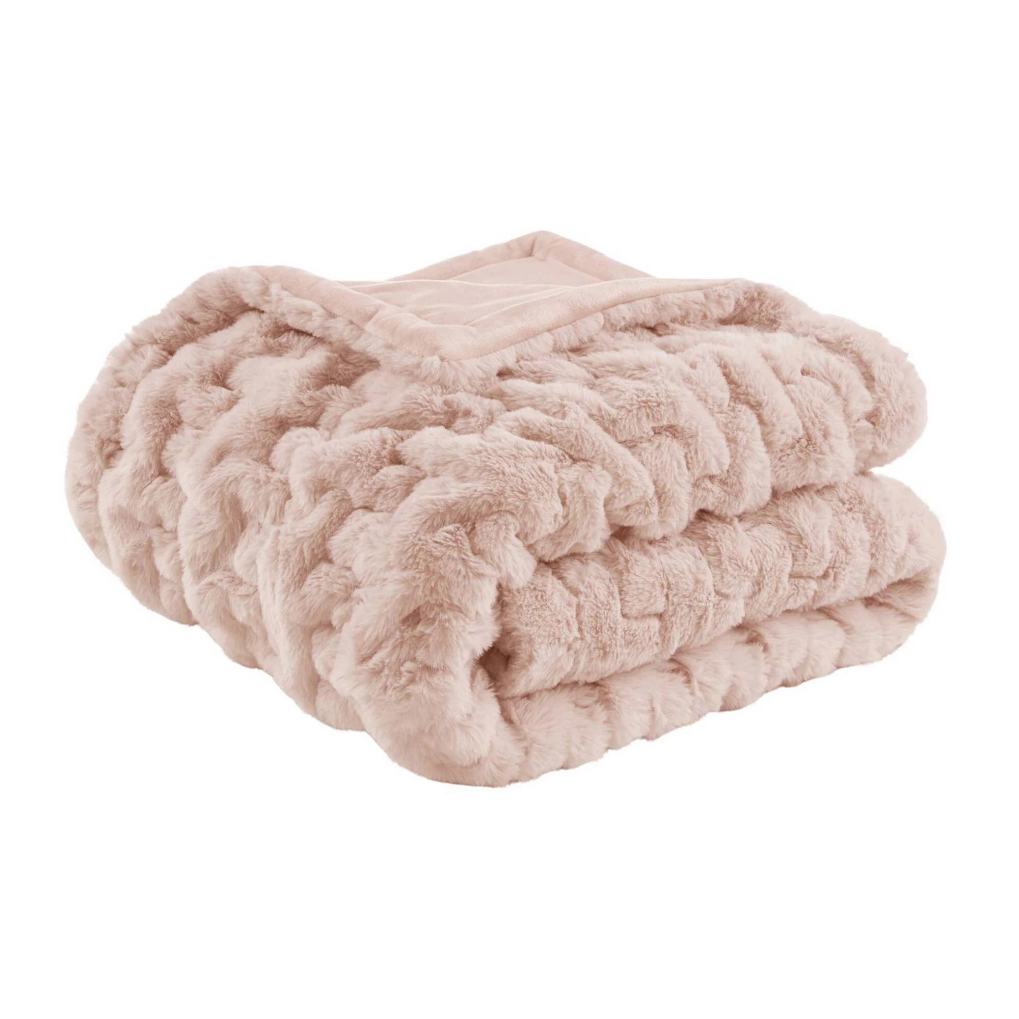 Madison Park Ultra Soft Ruched Faux Fur Throw Blanket | Kohl's