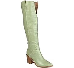 Journee Collection Womens Therese Tru Comfort Foam Stacked Heel Knee High Boots | Amazon (US)