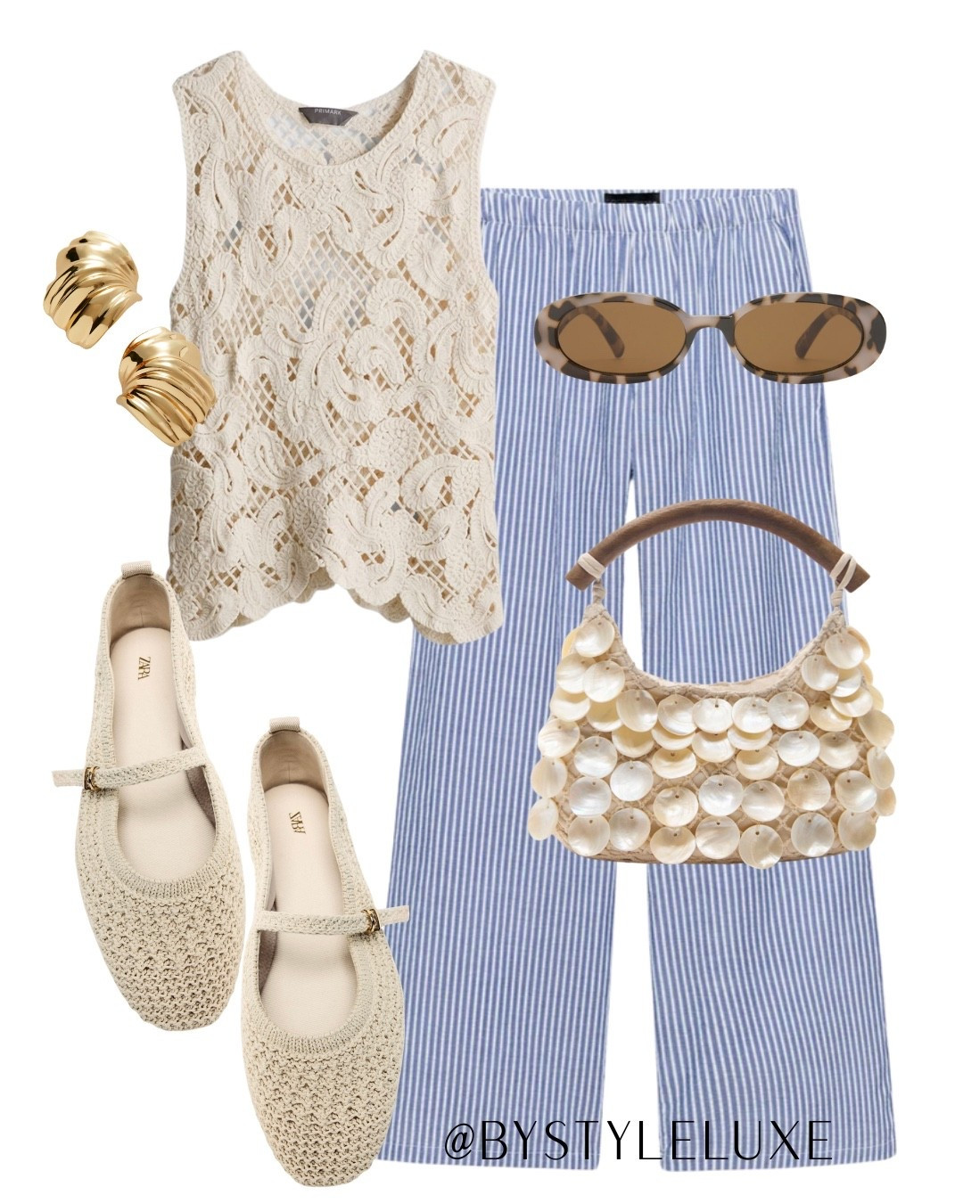 SUMMER TROUSERS - A gorg crochet top styled with blue stripe trousers for a relaxed summer fit 

#crochet #trousers #summeroutfit

#LTKsummer #LTKuk #LTKeurope